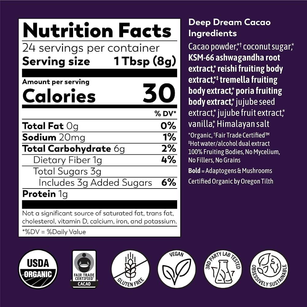 Rasa Koffee Deep Dream Cacao Adaptogenic Mushroom Sleep Blend - 24 Servings - image 6