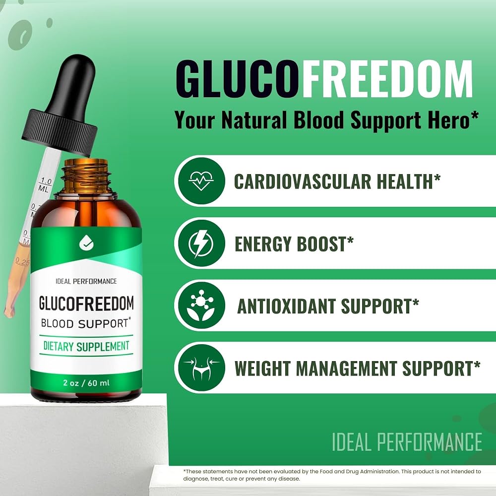 IDEAL PERFORMANCE Glucofreedom Drops Blood Formula Support - 2 Pack - image 4