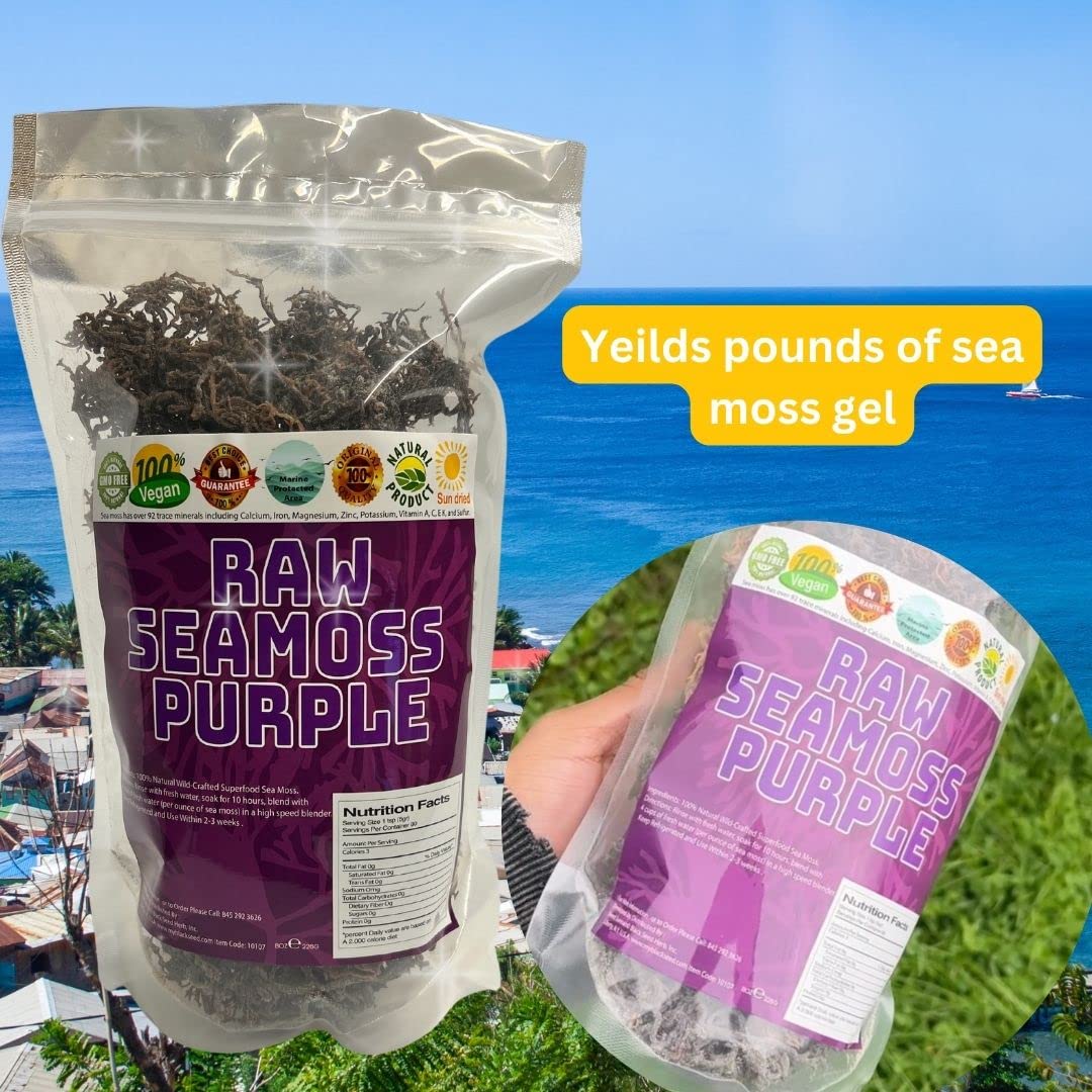 Sweet Sunnah Purple Sea Moss Wildcrafted - 8 oz - image 6