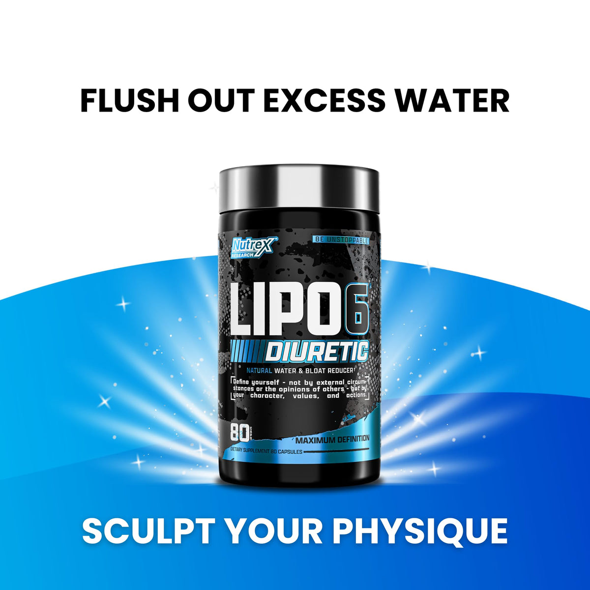 Nutrex Research Lipo 6 Diuretic Water Pills Bloat Relief - 80 Capsules - image 8