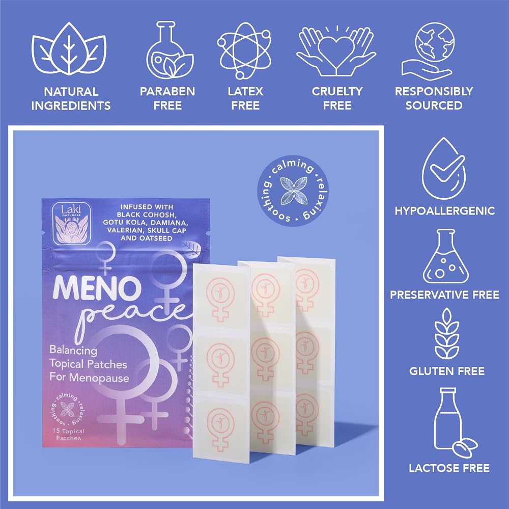 Laki Naturals Meno-Peace Patch Menopause Support - 15 Patches - image 4