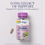 SOLARAY Pygeum Bark Extract 100mg Prostate Support - 30 Vegetarian Capsules - image 3