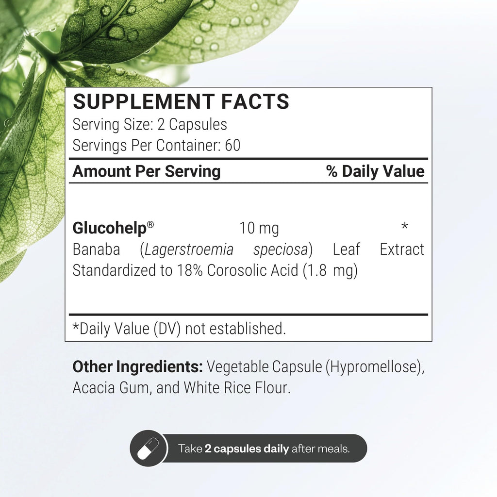 Supersmart Glucofit Banaba Leaf Extract 10mg - 120 Vegetarian Capsules - image 4