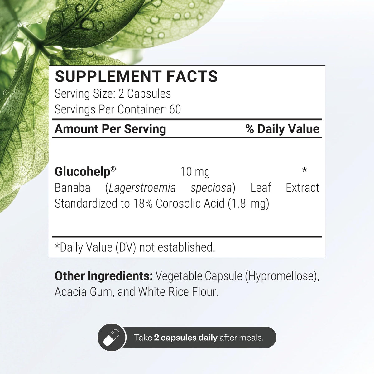 Supersmart Glucofit Banaba Leaf Extract 10mg - 120 Vegetarian Capsules - image 4