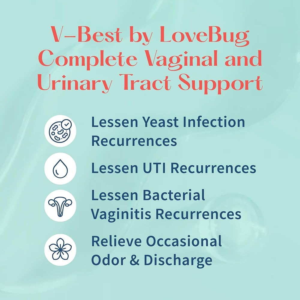 LoveBug V-Best Vaginal Probiotics 90 Billion CFU - 60 Capsules - image 9