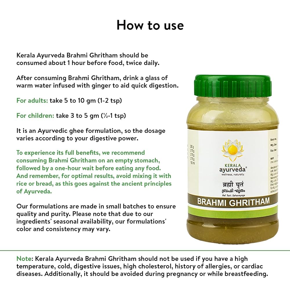 Nutranix TNA Brahmi Ghritham - 150 ml - image 6