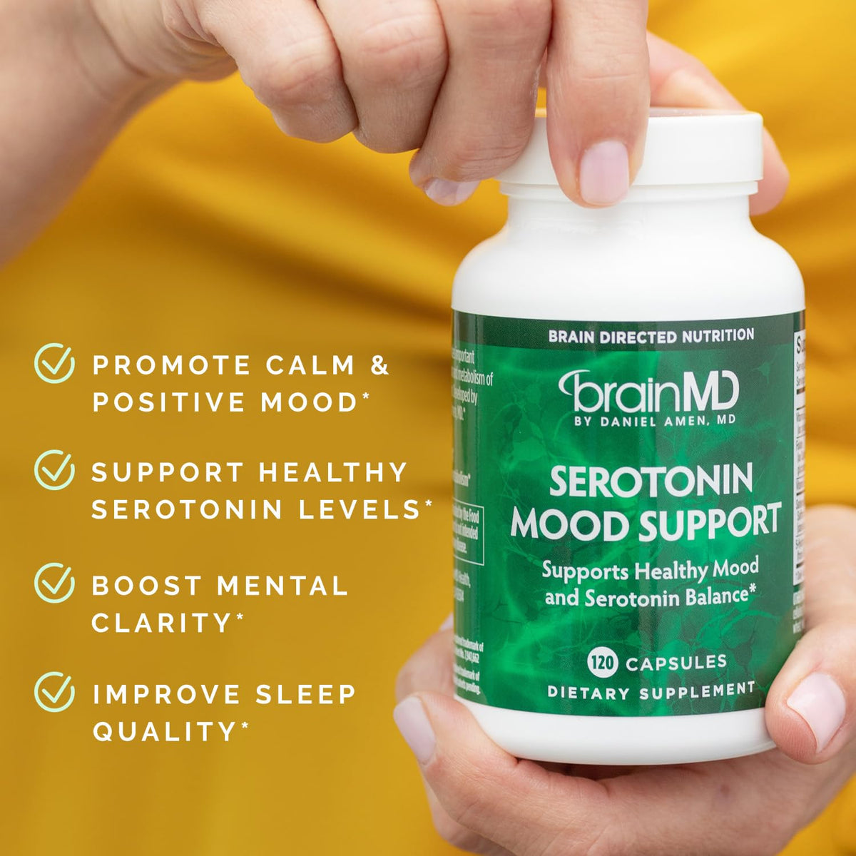 BrainMD Dr Amen Serotonin Mood Support - 120 Capsules - image 2