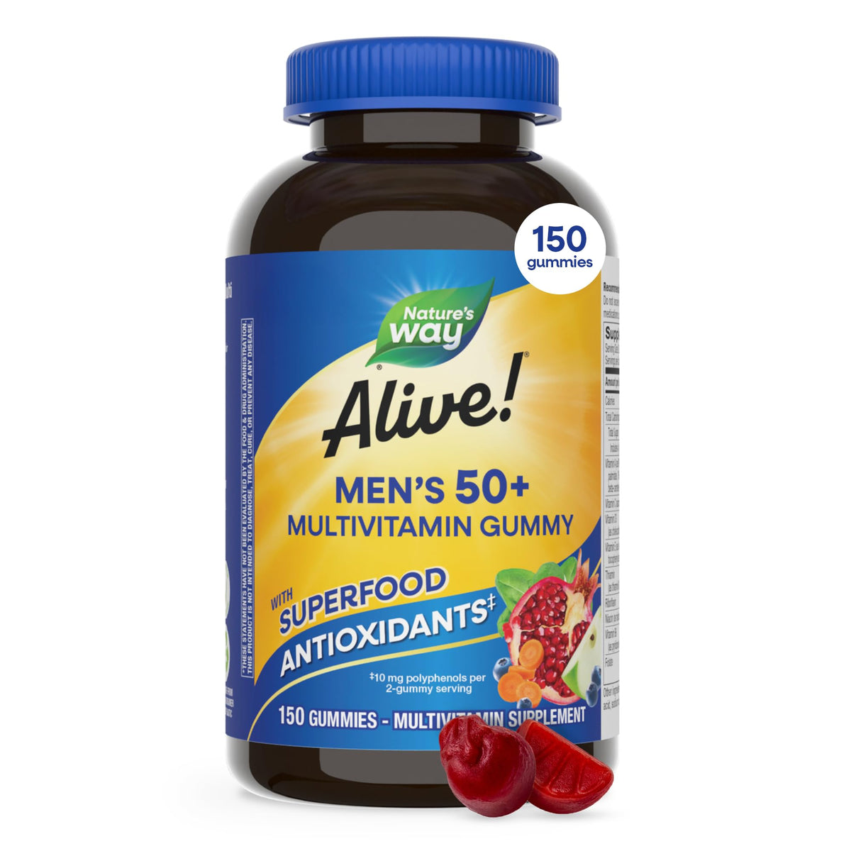 Nature's Way Alive! Men's 50 Plus Multivitamin Gummy - 150 Count