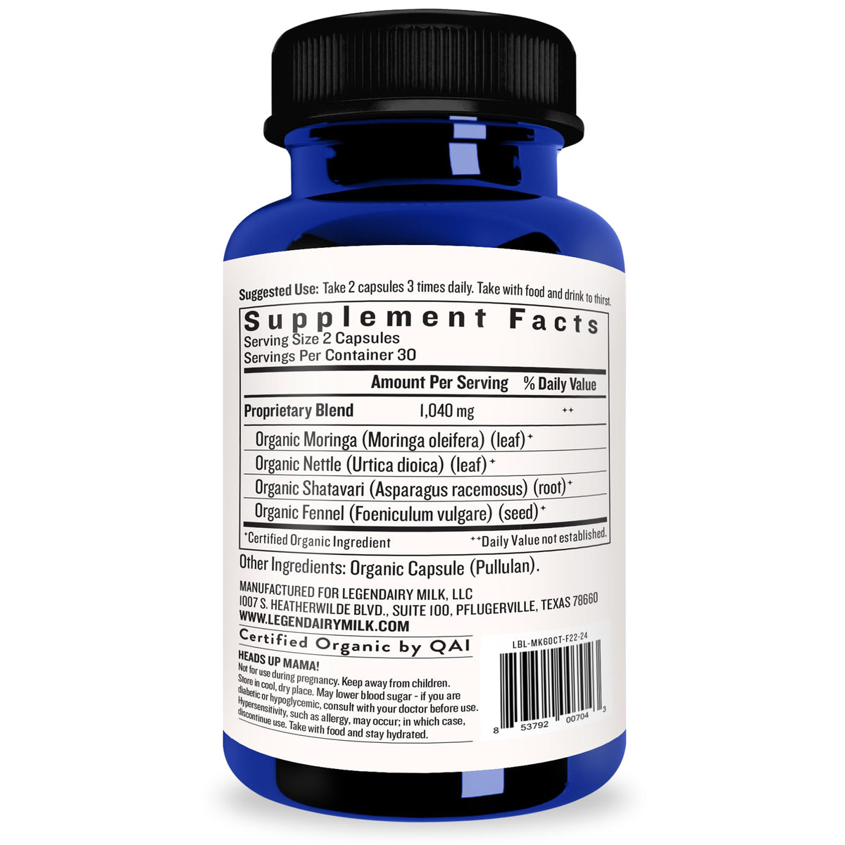 Legendairy Milk Milkapalooza Lactation Supplement - 60 Capsules - image 8