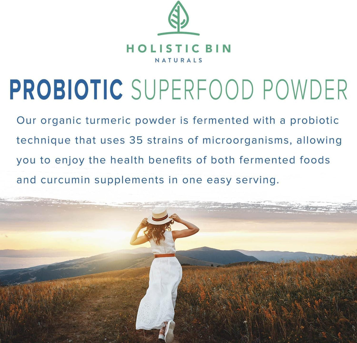 Holistic Bin Fermented Turmeric Powder White Gold - 56g - image 4