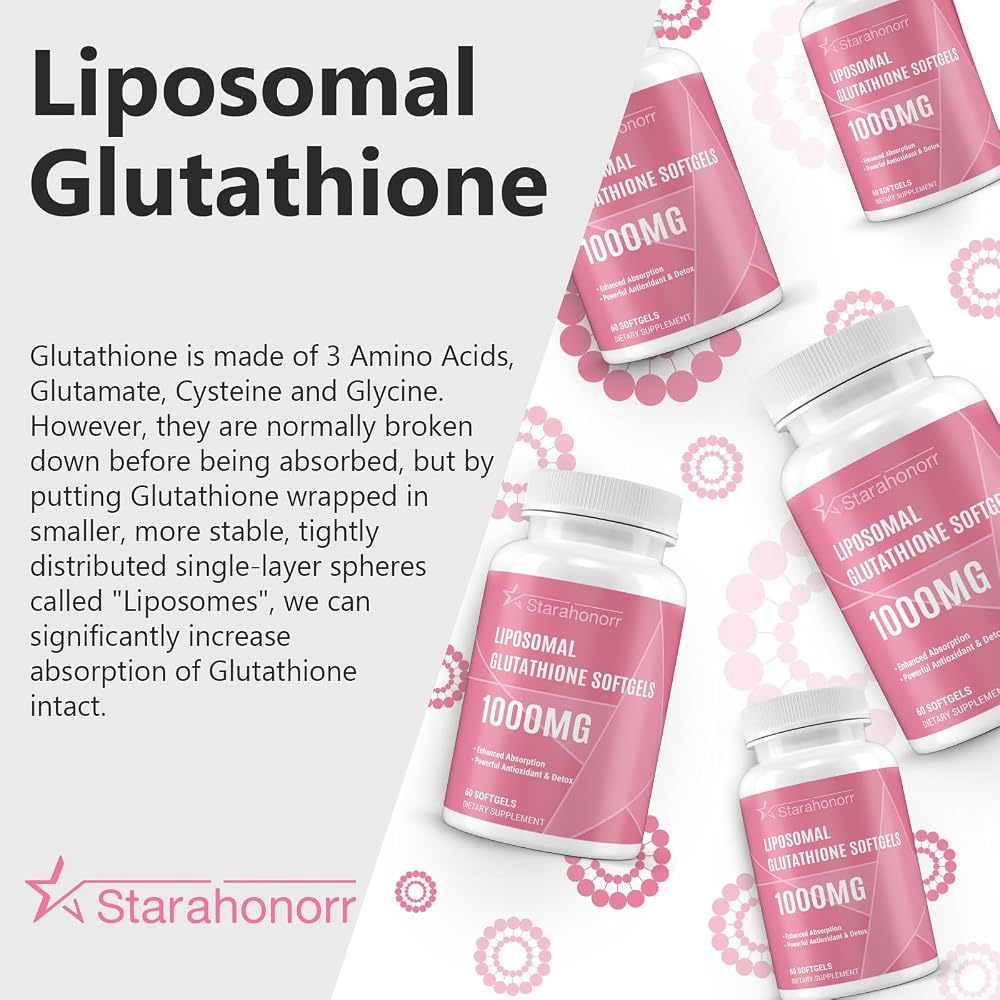 Starahonorr Liposomal Glutathione 1500mg Softgels - 120 Count - image 5