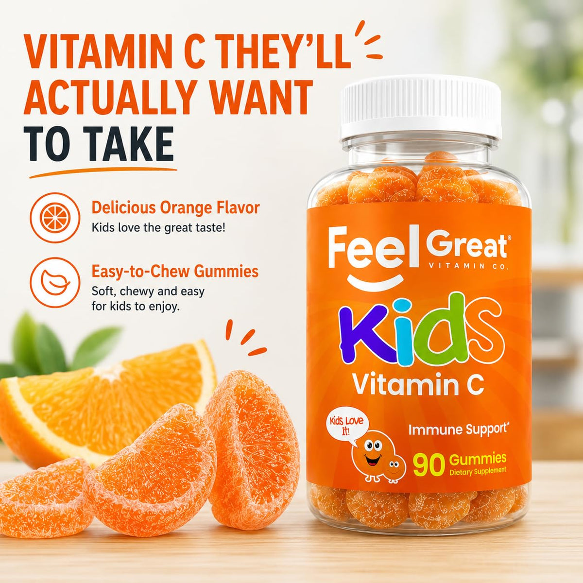 The Feel Great Vitamin Company Vitamin C Gummies 250mg Immune Support - image 3