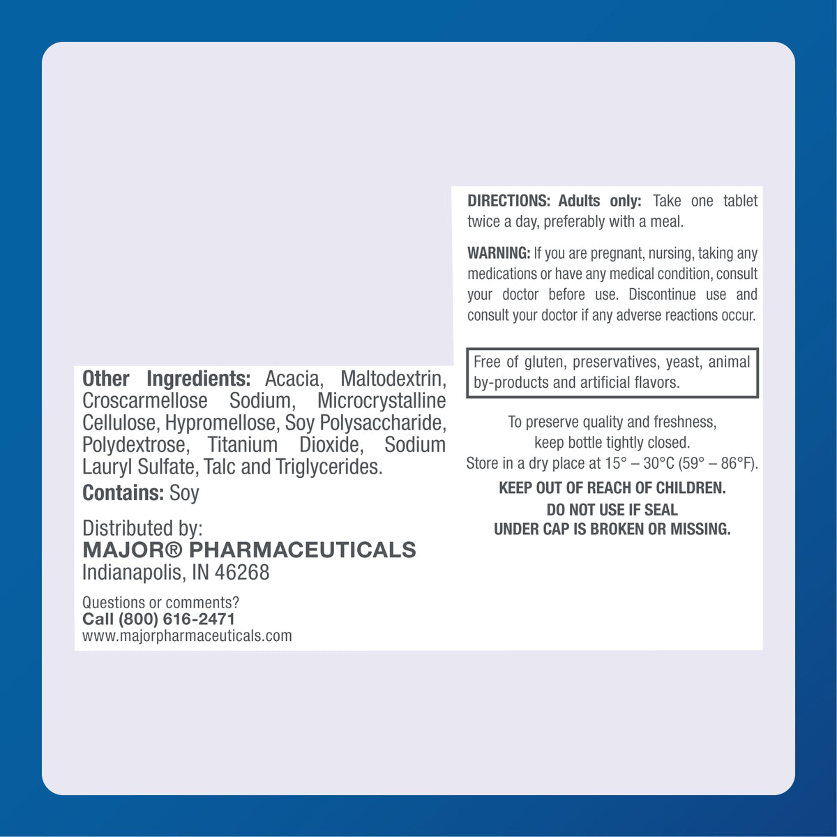 Major Oyster Shell Calcium 500 mg - 150 Tablets - image 5