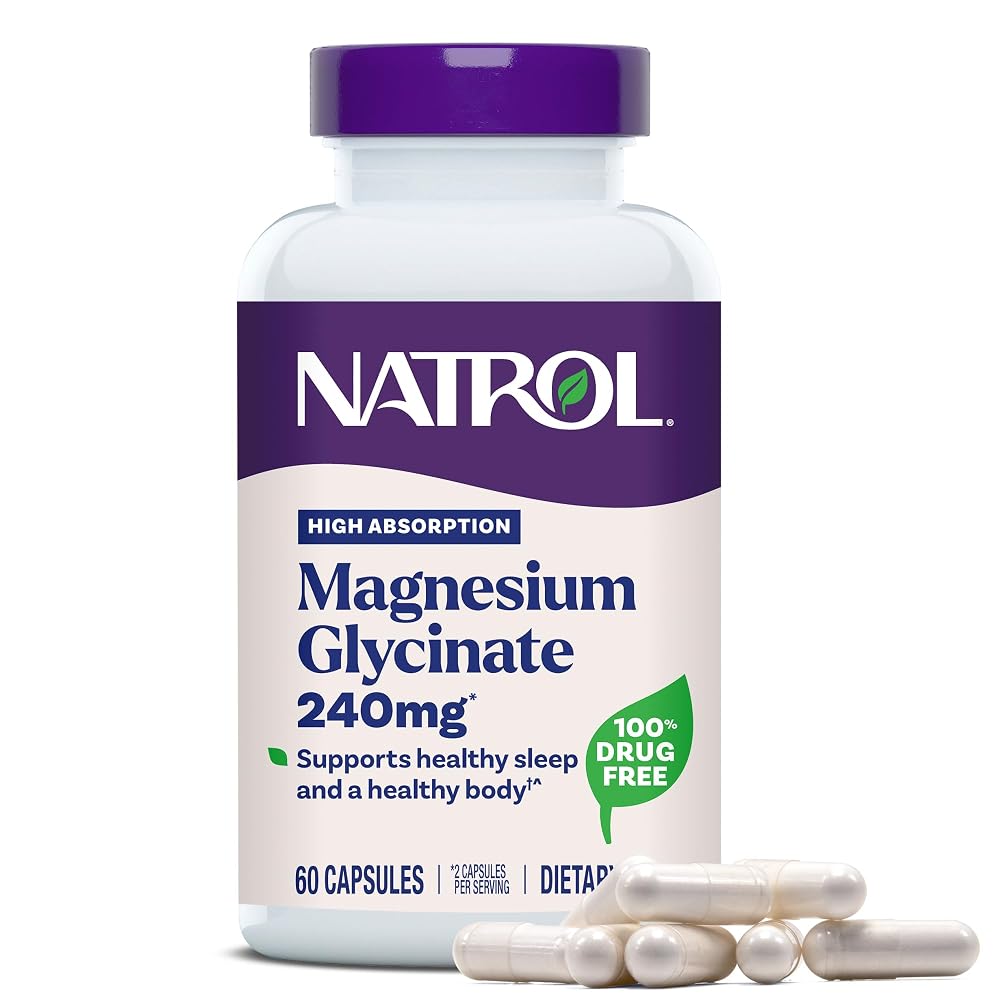 Natrol Magnesium Glycinate Supplements 240 mg - High Absorption