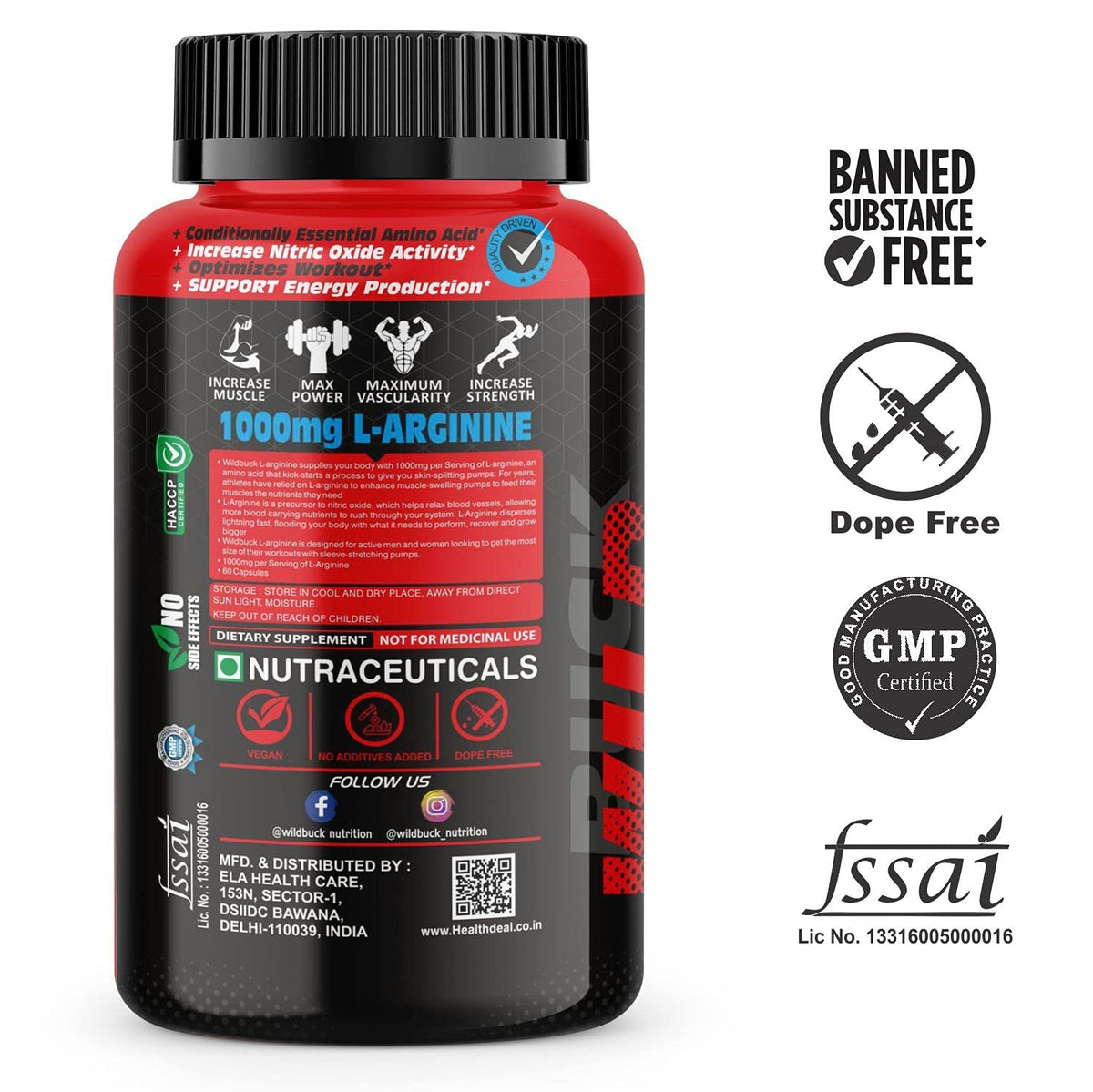 Metrol L-Arginine 1000mg Nitric Oxide Precursor - 60 Capsules - image 3