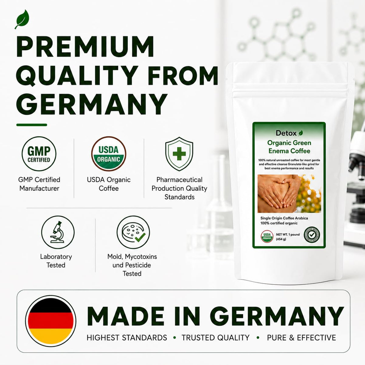Detox Organic Green Enema Coffee - 1 Pound - image 8