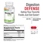Solaray HCL with Pepsin Digestive Support - 180 Capsules - image 2