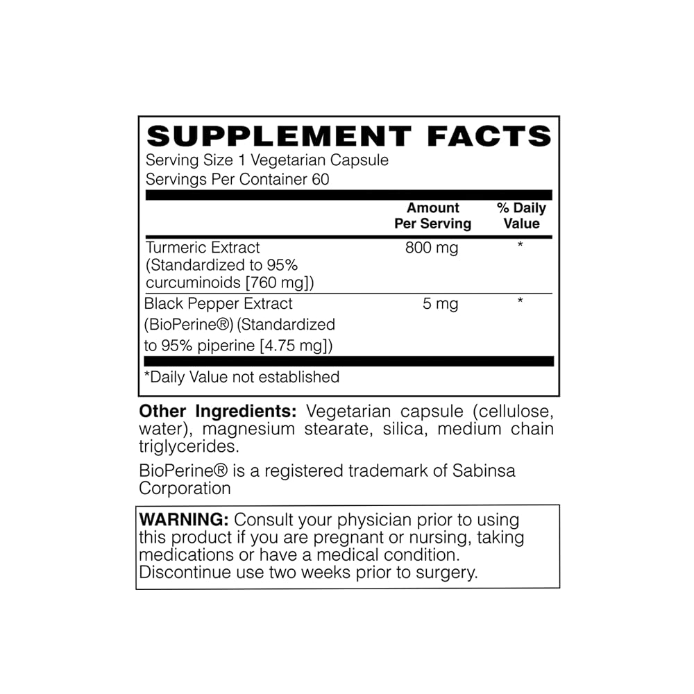 DYMA Turmeric Supplements with Black Pepper - 60 Capsules - image 4