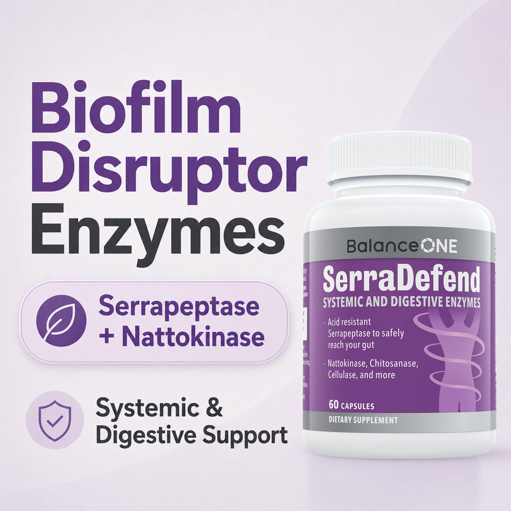 Balance ONE Biofilm Disruptor Serrapeptase Nattokinase - 60 Capsules - image 2