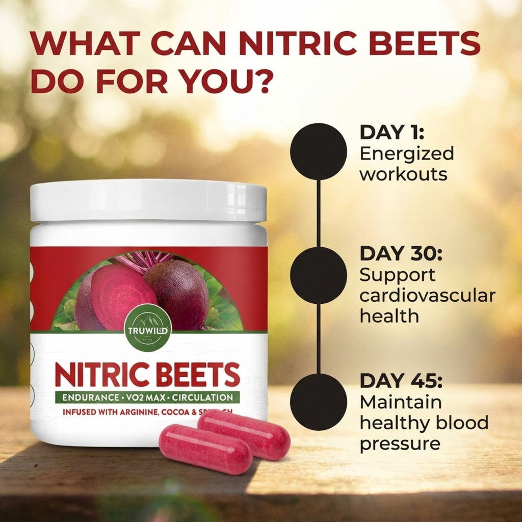 TruWild Beet Root Powder Nitric Oxide Booster - 90 Capsules - image 4
