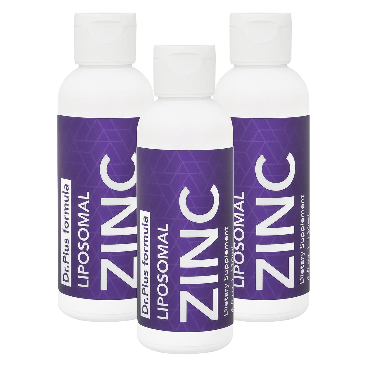 Dr.Plus Formula Liposomal Zinc Liquid 15 mg - 12 Fl Oz (Pack of 3)
