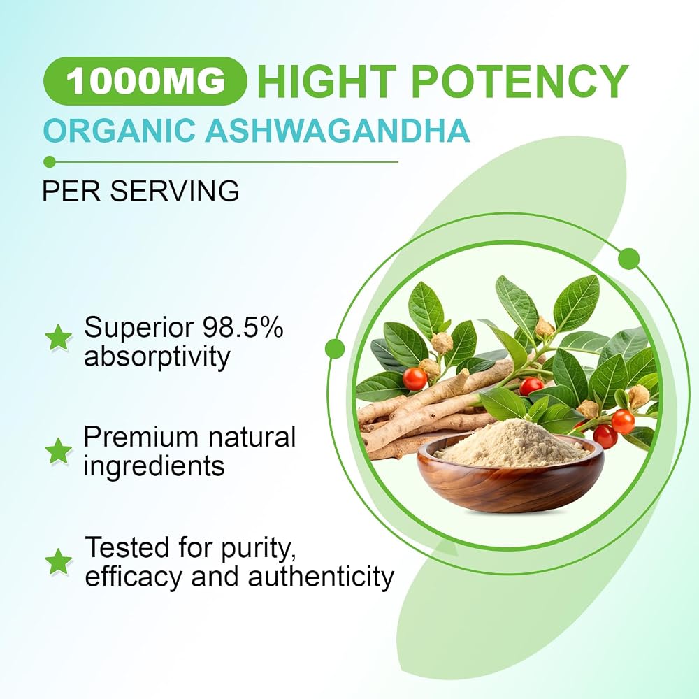 VZOXAINS Ashwagandha Gummies with Vitamin D & C - 120 Count - image 6