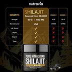 Nutravia Shilajit Pure Himalayan Organic Resin - 600mg - 2 Pack - image 7