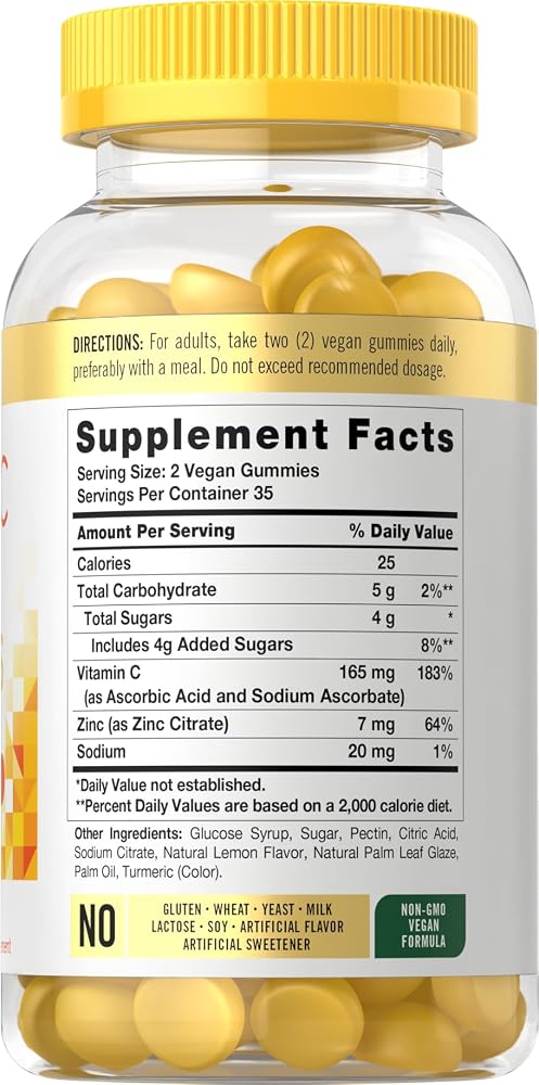Carlyle Vitamin C and Zinc Gummies Immune Support - 70 Count - image 7