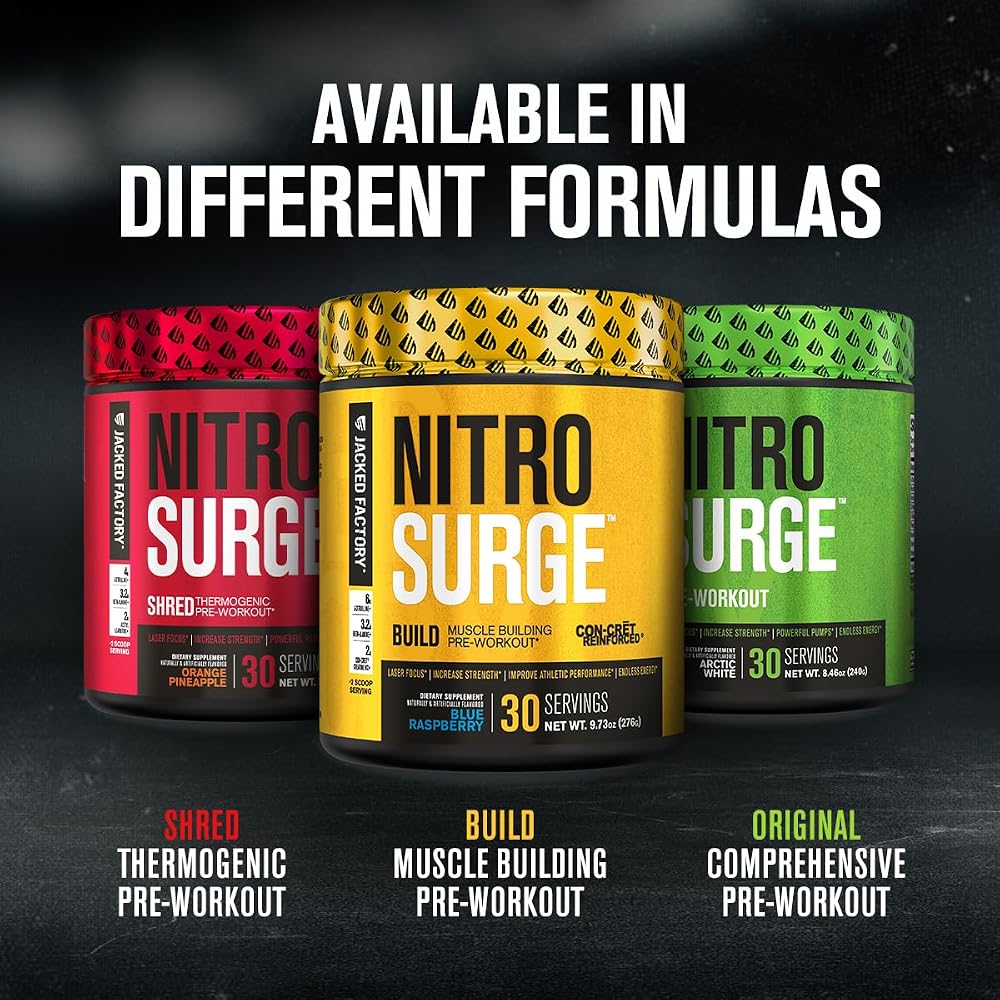 Jacked Factory Nitrosurge Build Pre-Workout Powder - 30 Servings - image 6