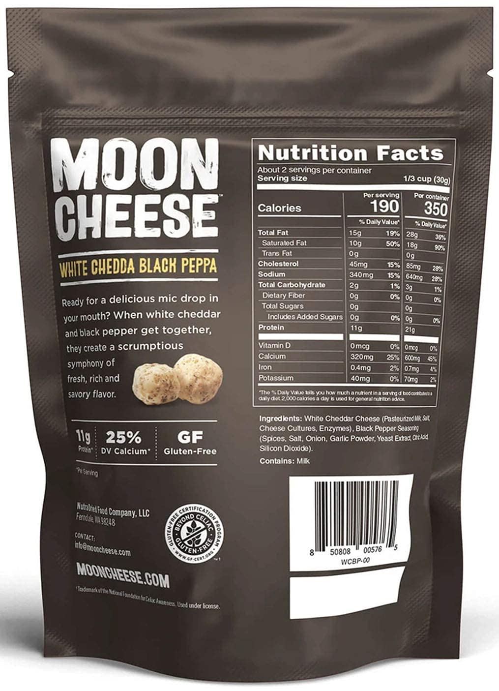 Moon Cheese White Chedda Black Peppa Cheese Bites - 3 Pack - image 2