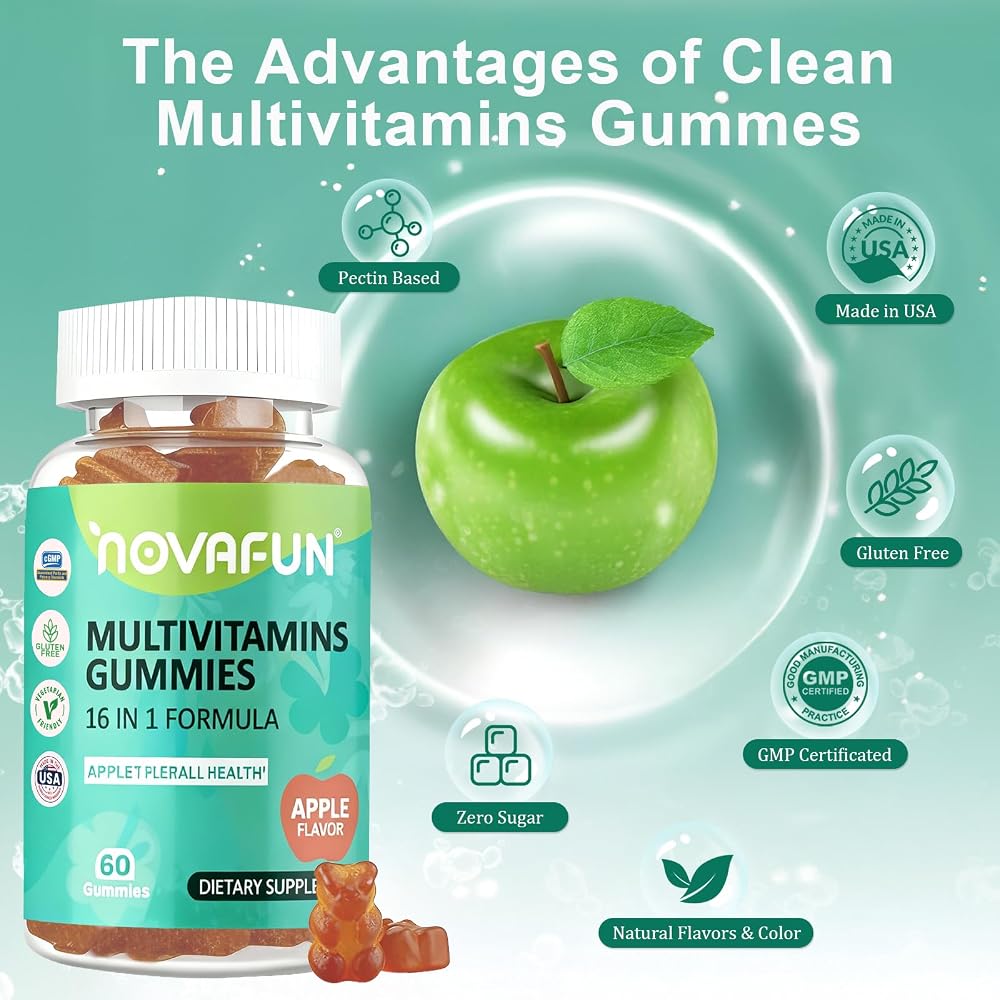 Novafun Multivitamin Gummies 16-in-1 Supplement - 60 Count - image 3