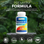 Best Naturals Vitamin B6 25mg - 500 Tablets - image 6