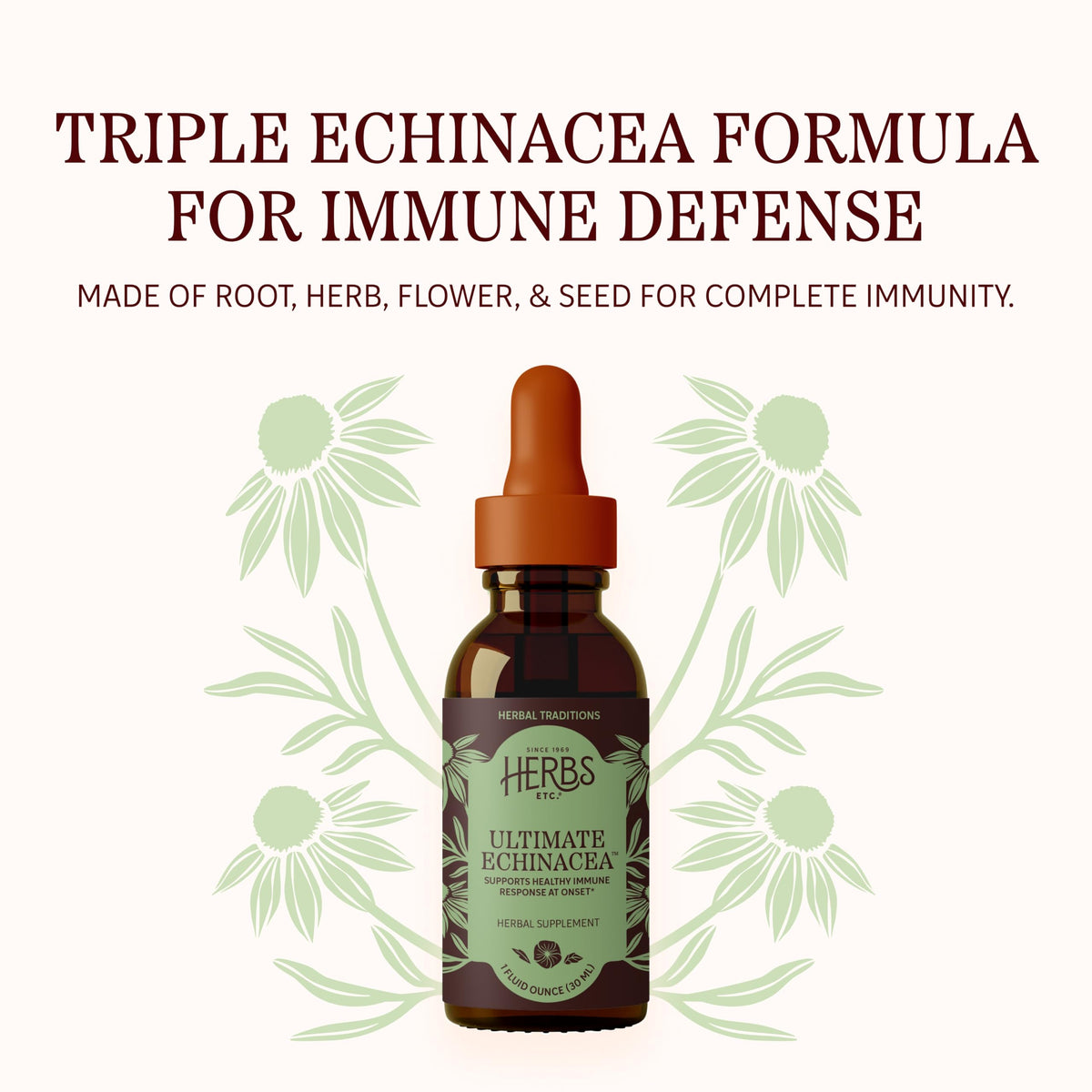 Herbs Etc. Ultimate Echinacea Liquid Extract Immunity - 1 fl oz - image 3