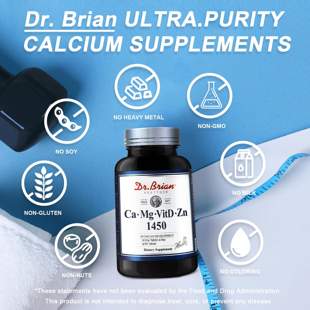 Dr. Brian Calcium Magnesium Zinc with Vitamin D3 - 90 Tablets - image 3