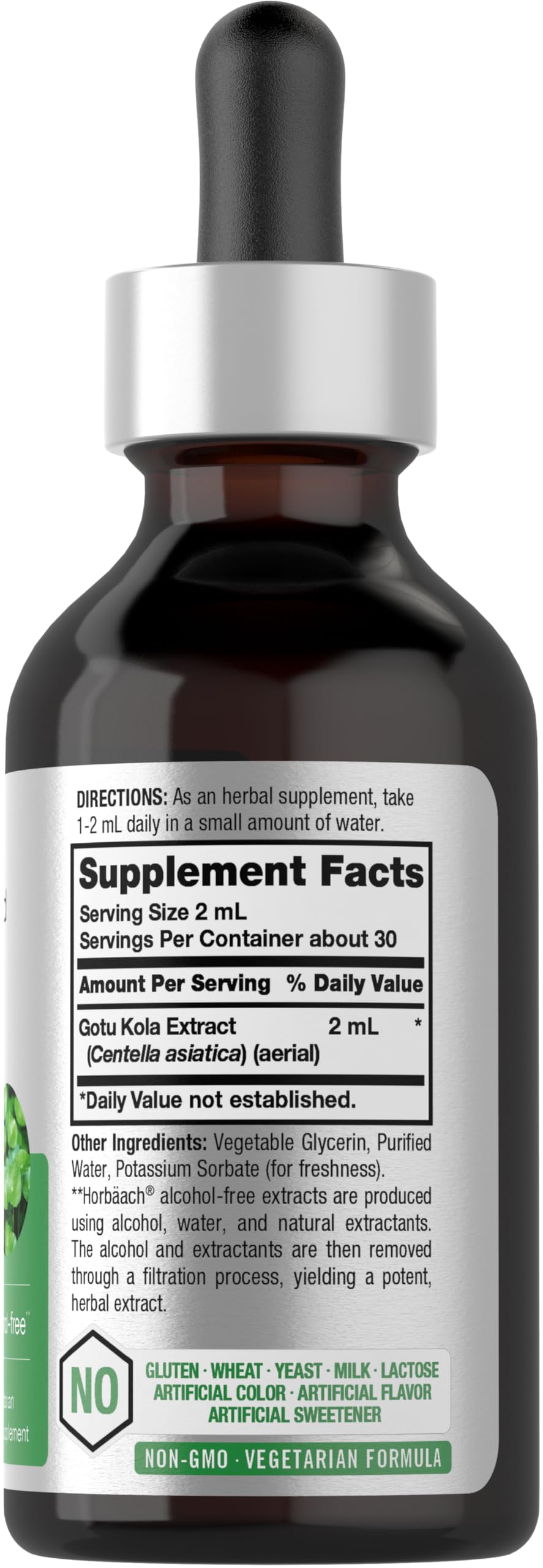Horbäach Gotu Kola Extract Liquid - 2 fl oz - image 2
