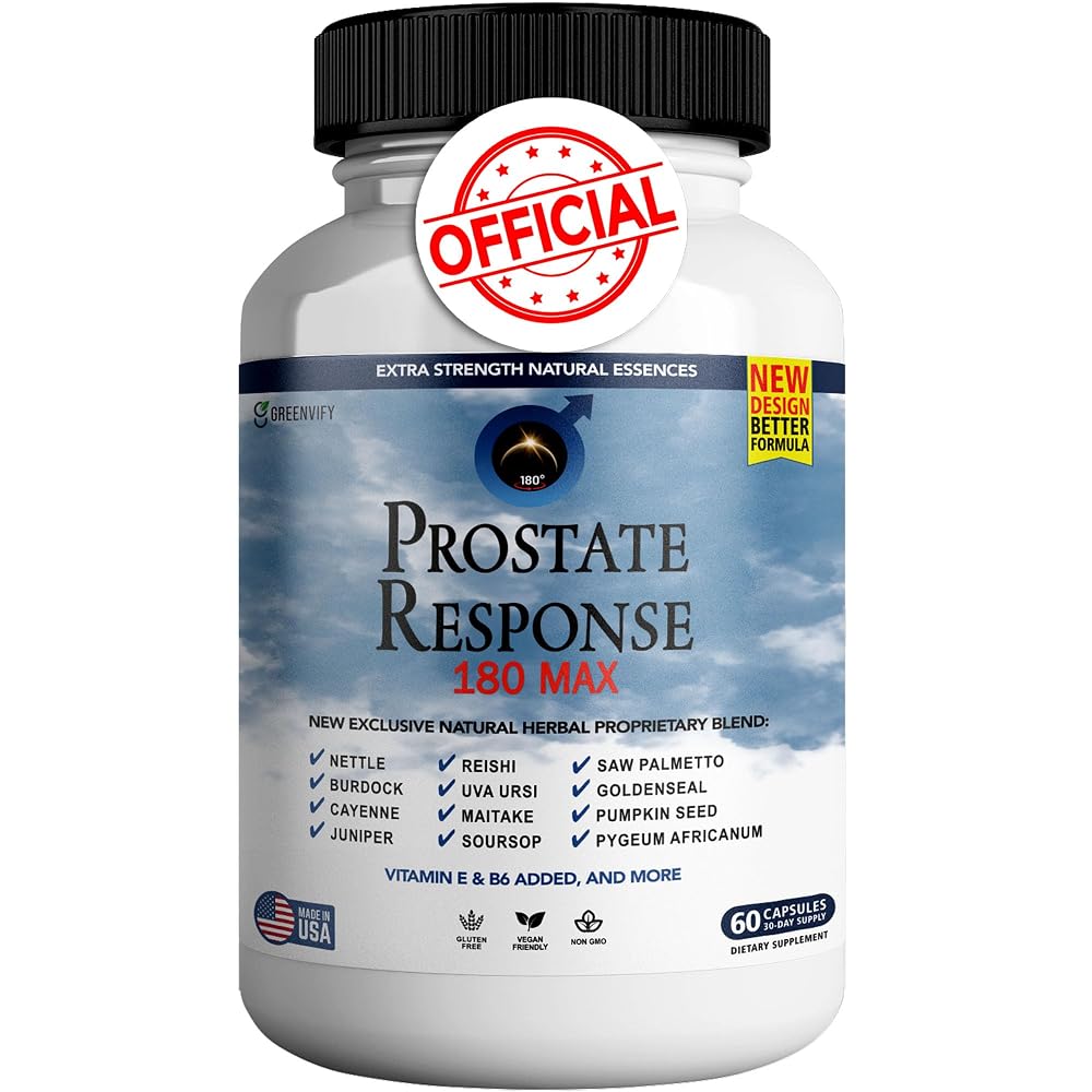 GREENVIFY Prostate Response 180 Max Bladder Control Support - 60 Capsules
