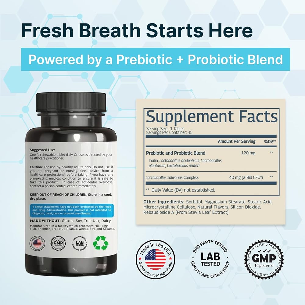VINATURA Lactobacillus Salivarius Oral Probiotics - 45 Tablets - image 2