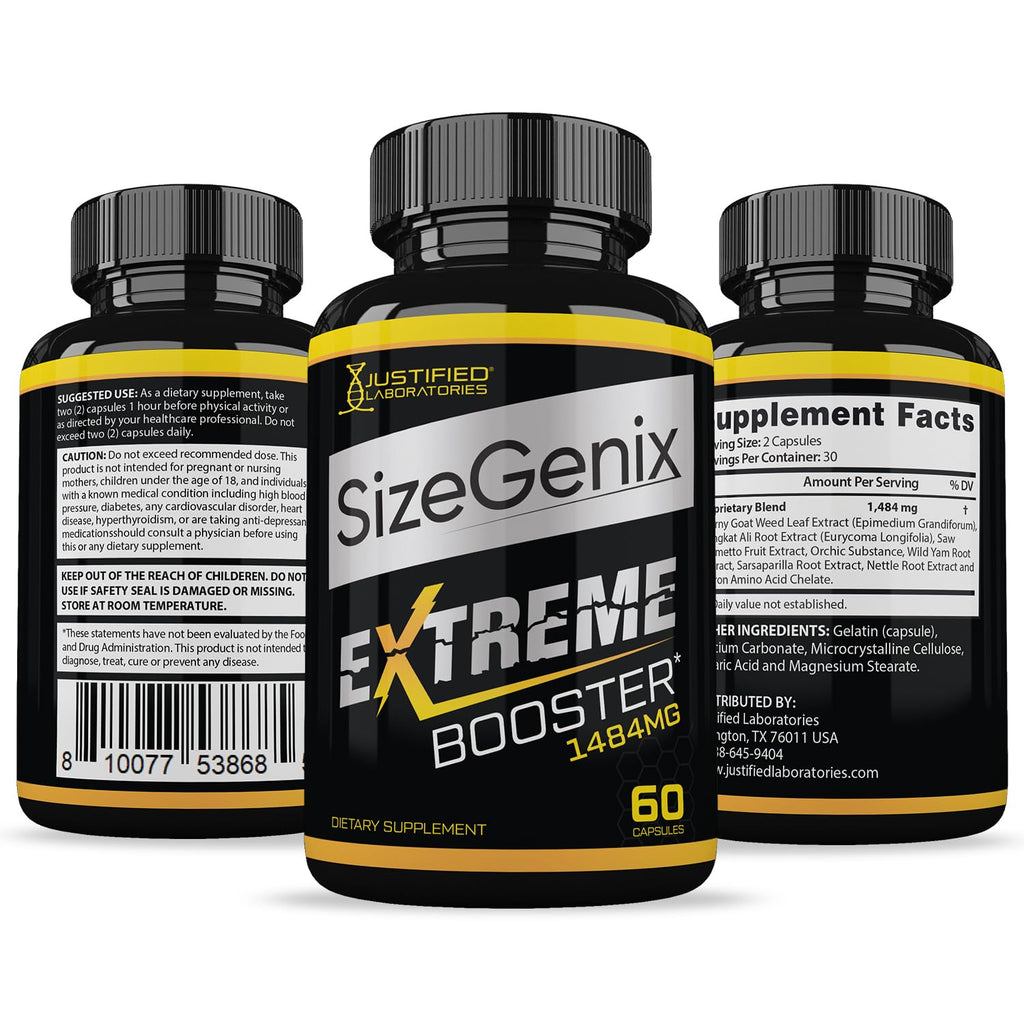 Justified Laboratories Sizegenix Men's Health Supplement - 180 Capsules - image 6