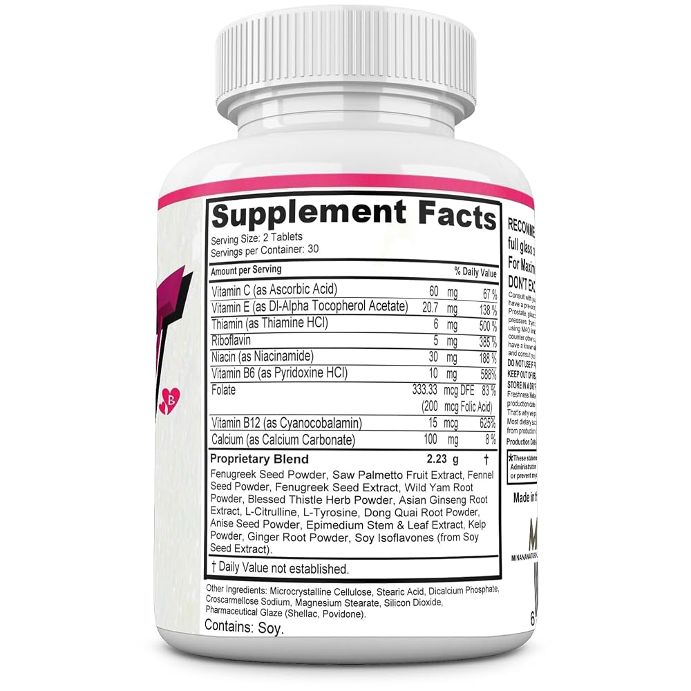 MINANATURALS Bust Blast Breast Enhancement - 60 Tablets - image 5