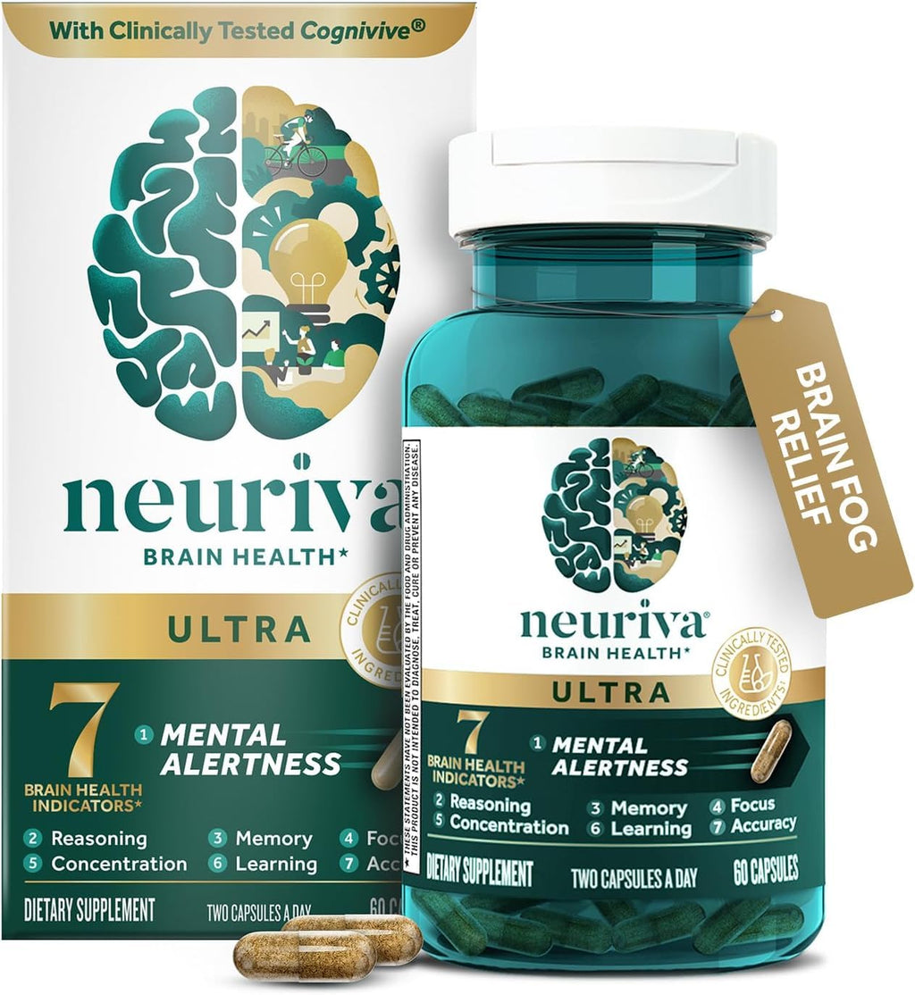NEURIVA Ultra Brain Supplements for Memory and Focus