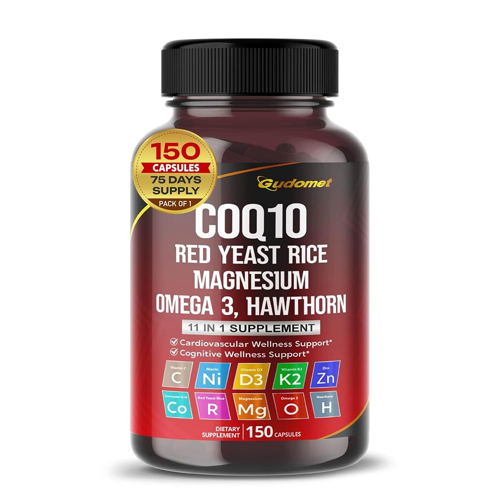 GUDOMET CoQ10 Complex 11-in-1 with Red Yeast Rice - 150 Capsules