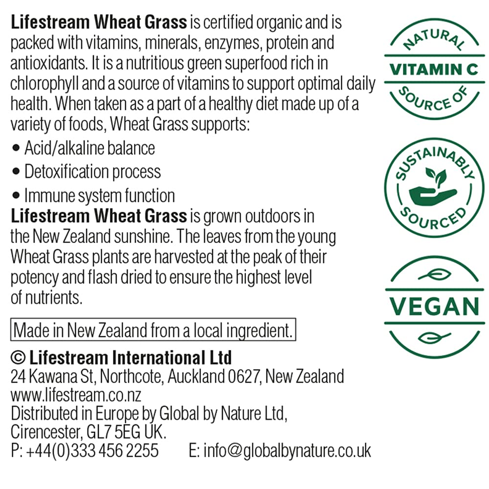 Lifestream Wheat Grass Powder Organic - 100g - image 2