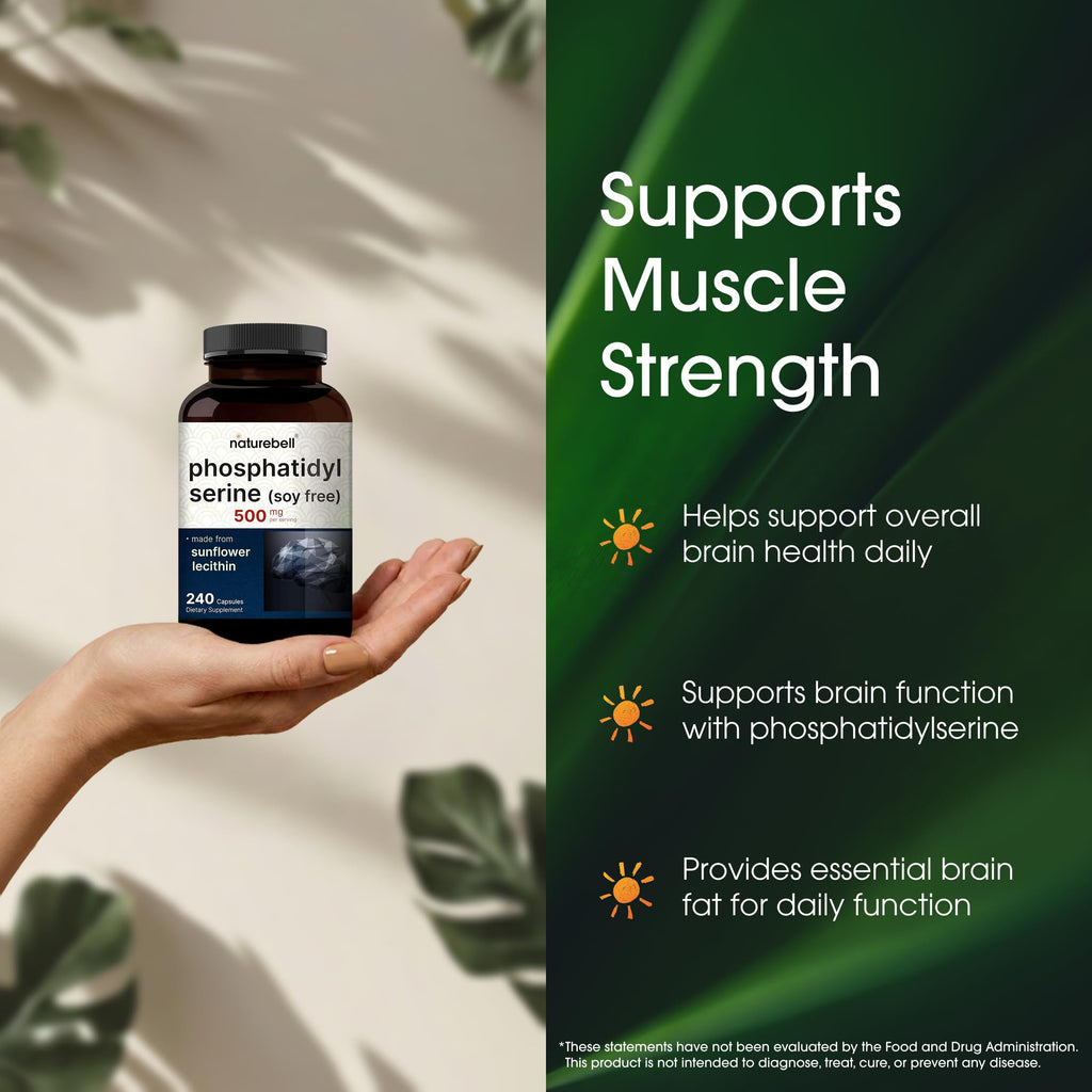 NatureBell Phosphatidylserine 500mg Brain Health - 240 Capsules - image 4