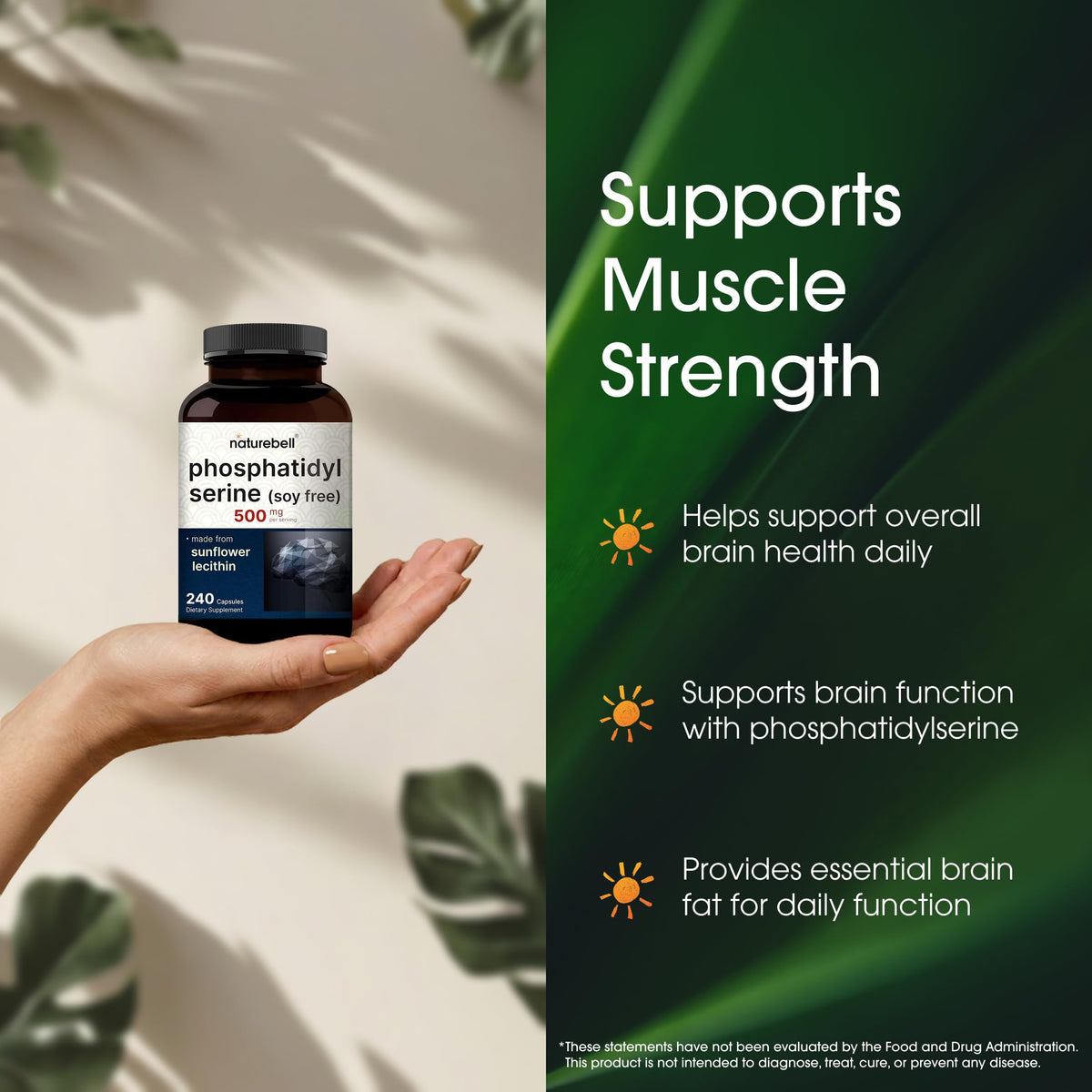NatureBell Phosphatidylserine 500mg Brain Health - 240 Capsules - image 4