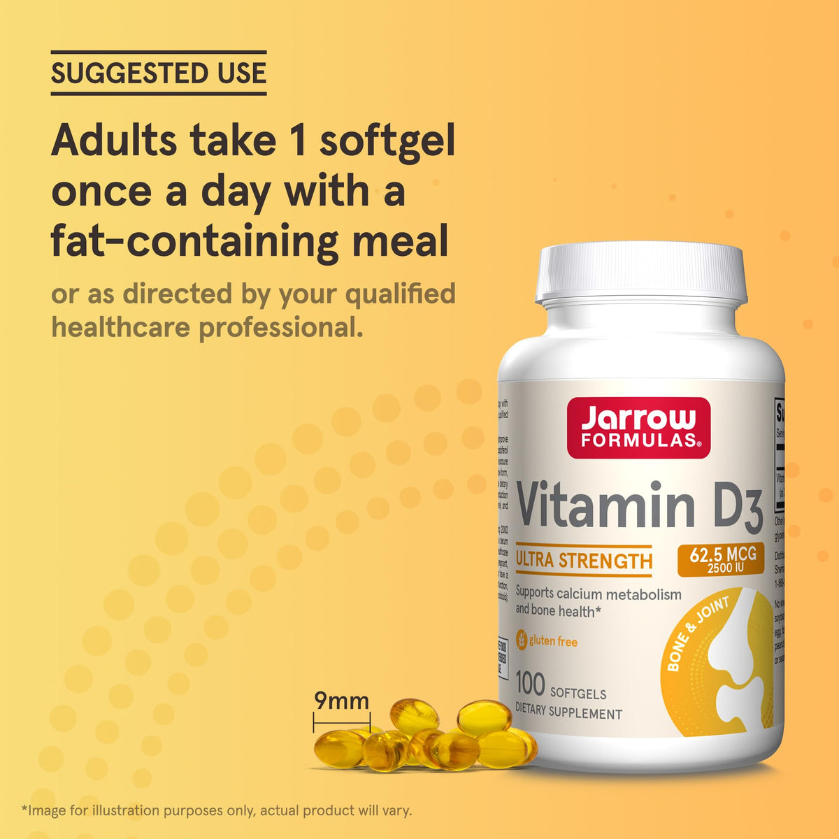 Jarrow Formulas Vitamin D3 2500 IU Immune Support - 100 Softgels - image 7