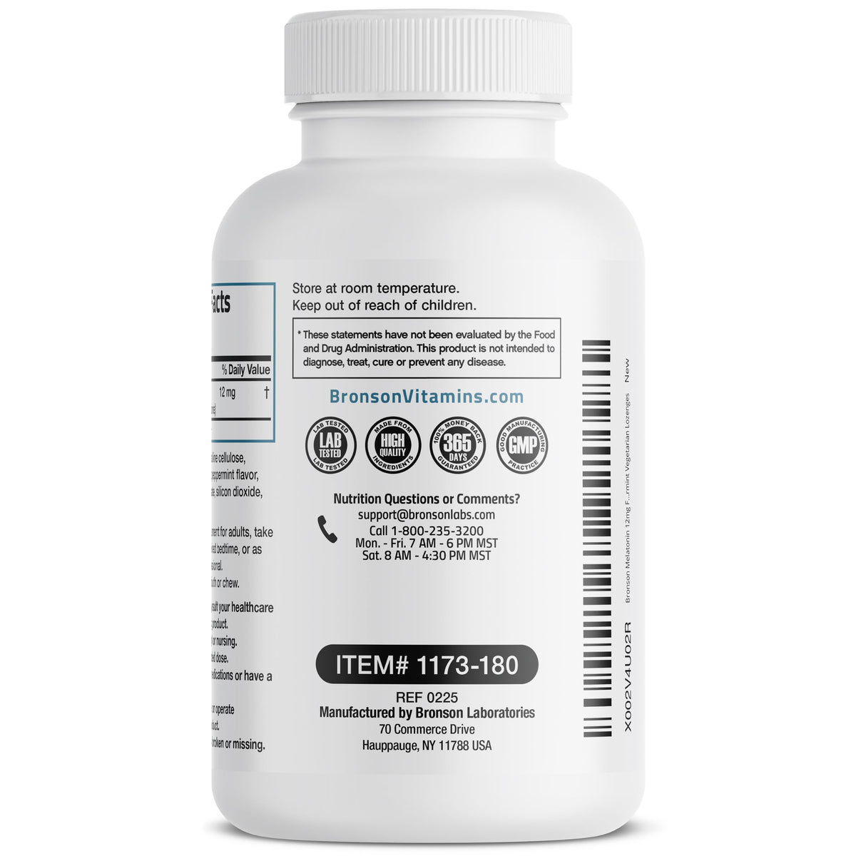 Bronson Melatonin 12mg Fast Dissolve Relaxation Support