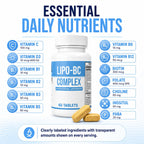 ES Global Lipo-BC Complex B-Complex Vitamin - 60 Tablets - image 4
