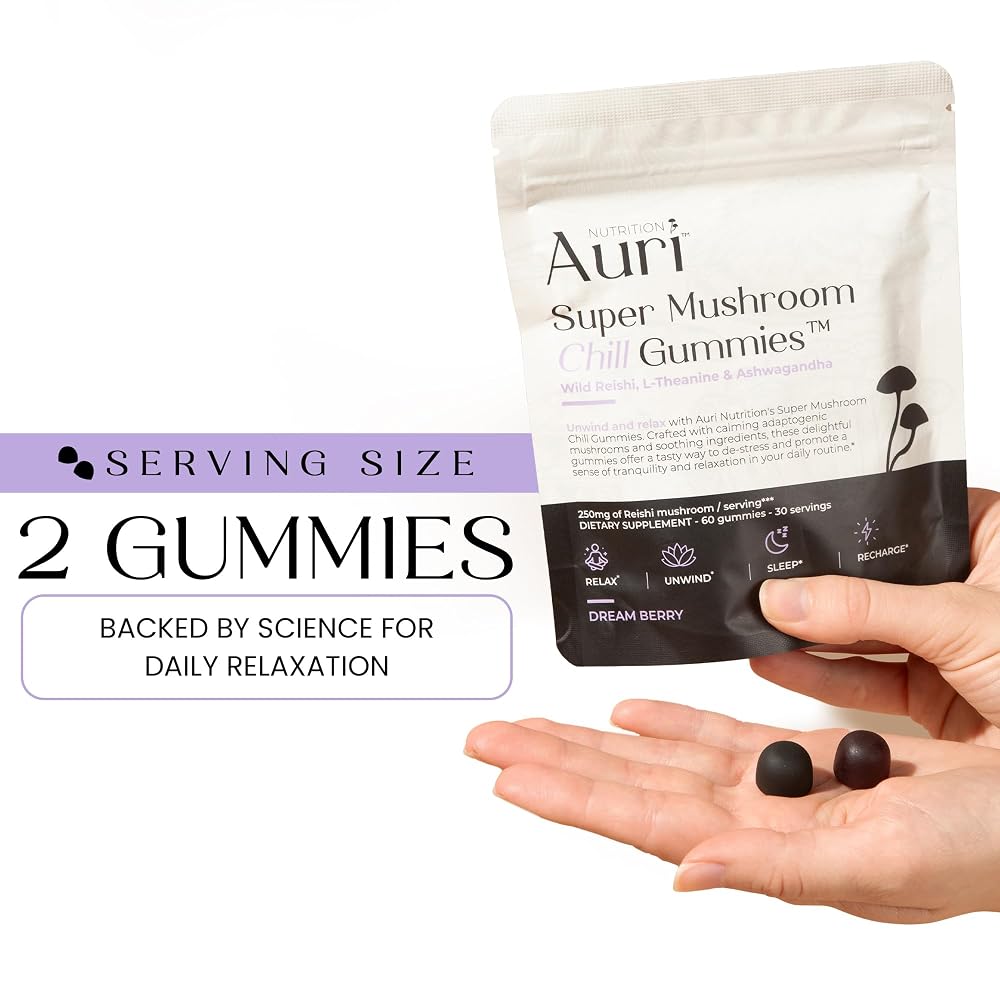 Auri Super Mushroom Chill Gummies for Stress Relief - 60 Gummies - image 3