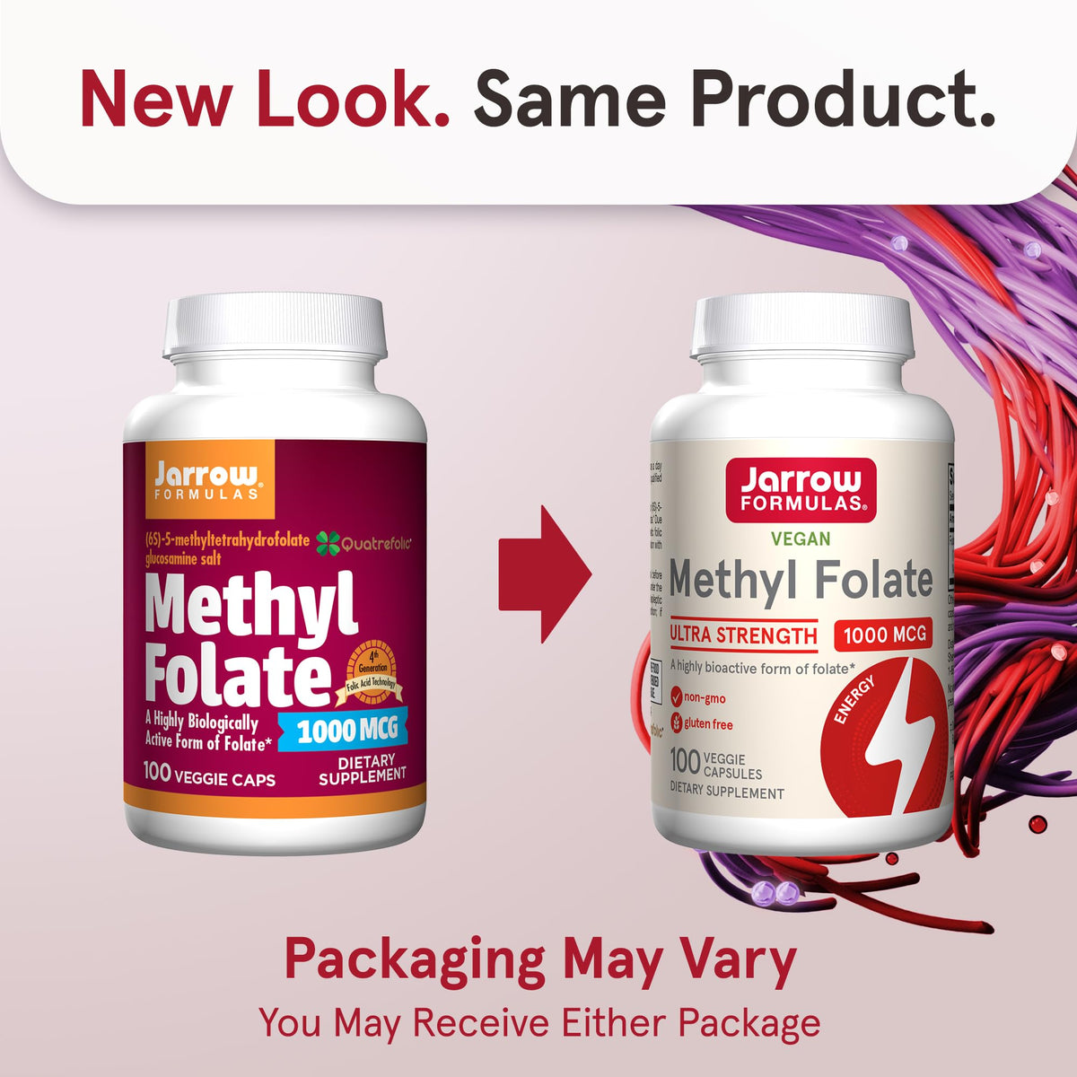Jarrow Formulas Methyl Folate 1000 mcg - 100 Capsules - image 2