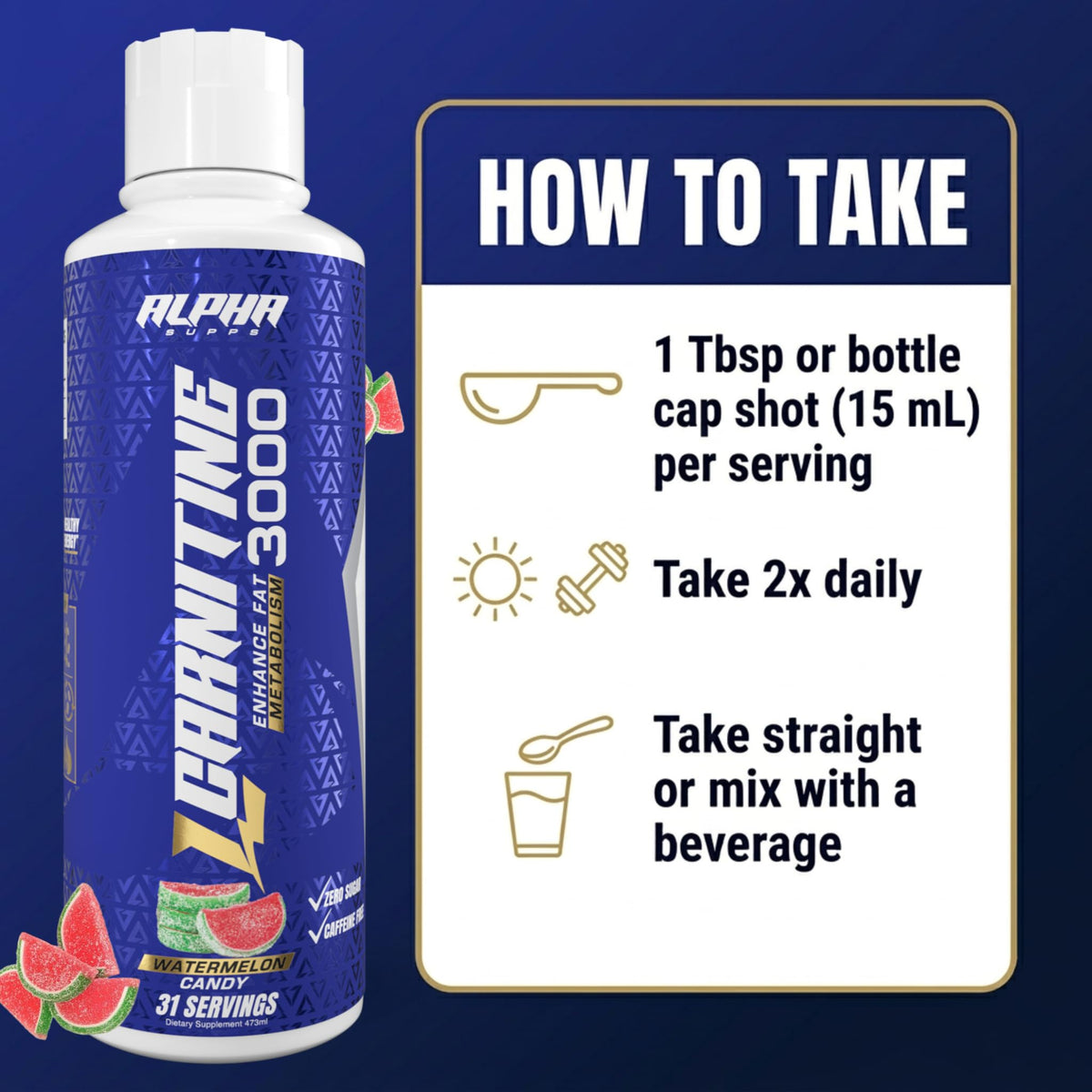 Alpha Supps - L-Carnitine 3000 mg Liquid